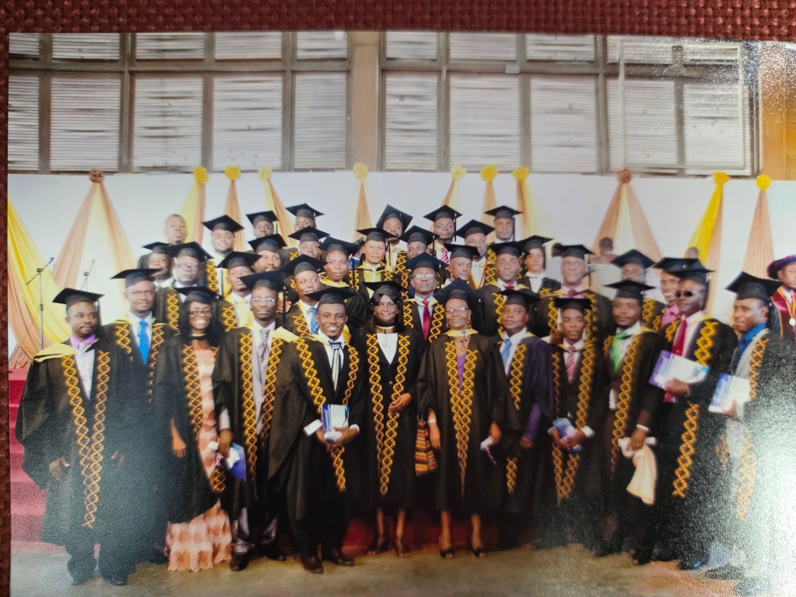 Immanuel graduates gathered in academic robes