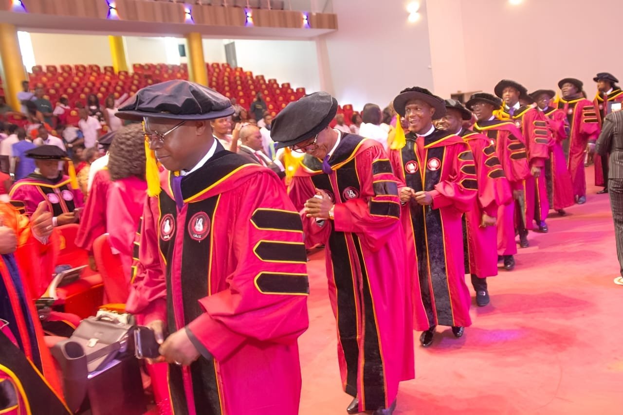 Group gathered at a graduation ceremony